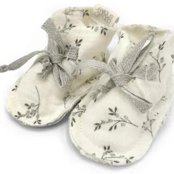 Babyshower Chaussons de naissance en coton Olive Bloom (0-1 mois)