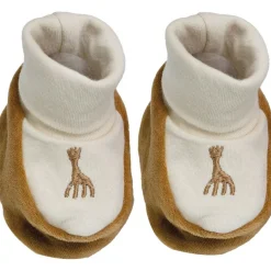 Sale Chaussons en velours camel Sophie la girafe (0-1 mois) Chaussons