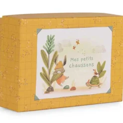 Moulin Roty Chaussons lapin Trois petits lapins (0-6 mois)