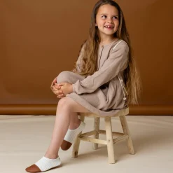 Chaussons Les Petits Velours Ivoire (pointures 21-23) Chaussons