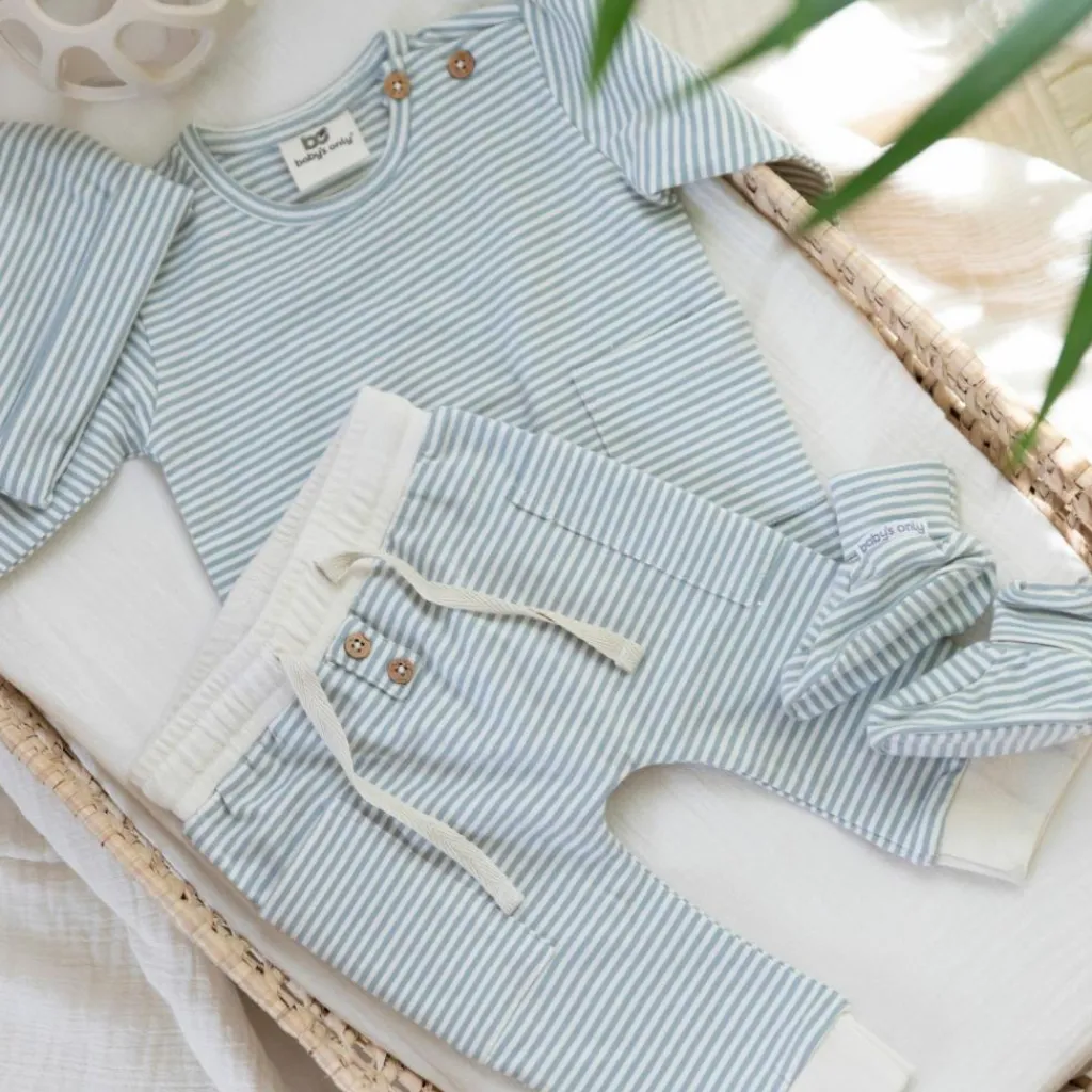 Baby's Only Chaussons Stripe Nordic Blue (0-3 mois)