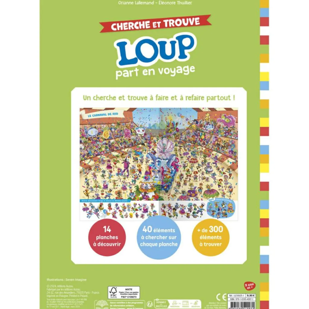 Outlet Cherche & Trouve Loup part en voyage Livre D'Activités