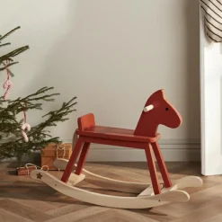 Kid's Concept Cheval à bascule rouge orangé Carl Larsson