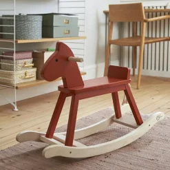 Kid's Concept Cheval à bascule rouge orangé Carl Larsson