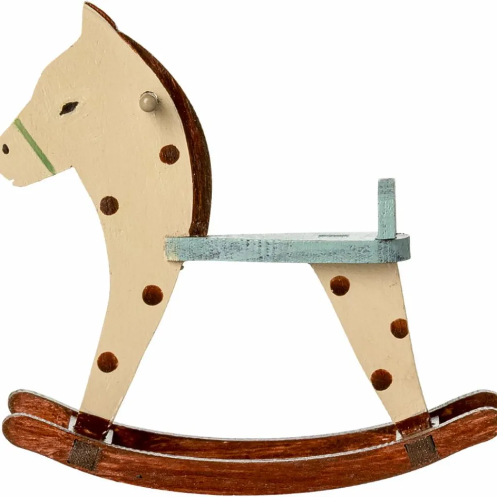 Maileg Cheval à bascule Souris à pois