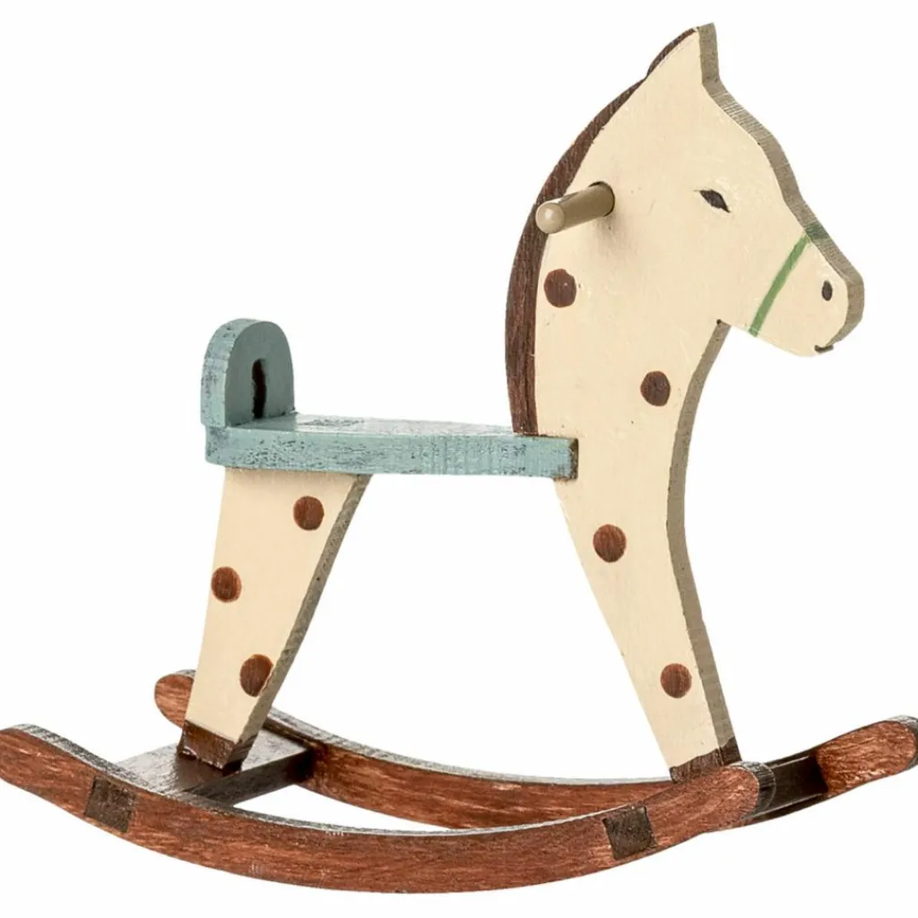 Maileg Cheval à bascule Souris à pois