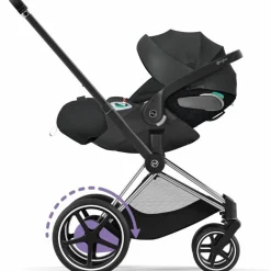 Hot Châssis e-Priam Chrome Black Poussette Citadine