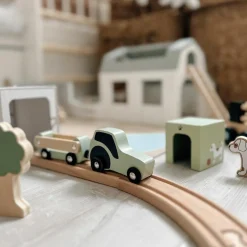 Jabadabado Circuit de train en bois ferme