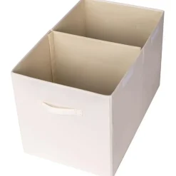 Best Coffre à jouets en tissu recyclé Uni crème Coffre À Jouets