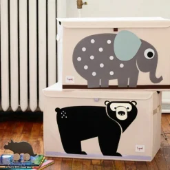 3 sprouts Coffre à jouets Ours