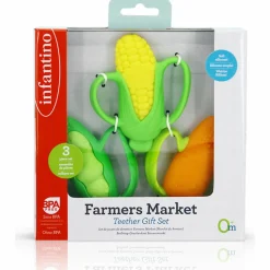 Infantino Coffret anneaux de dentition silicone Légumes