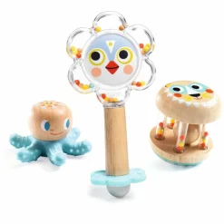 Coffret cadeau 3 jouets d'activités Baby Blanc Kit Coffret Cadeau Naissance