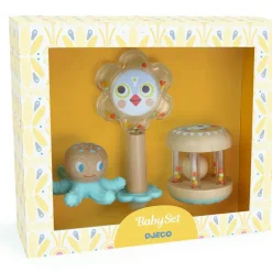 Coffret cadeau 3 jouets d'activités Baby Blanc Kit Coffret Cadeau Naissance