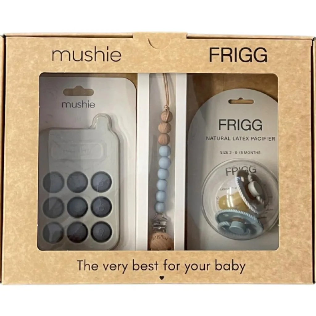 Mushie Coffret cadeau de naissance Boy (3 pièces)