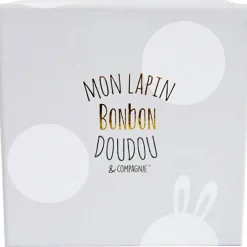 Doudou et Compagnie Coffret chaussons de naissance lapin hochet beige (taille 16-18)