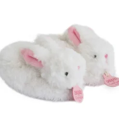 Hot Coffret chaussons hochet Mon tout petit lapin rose (0-6 mois) Chaussons