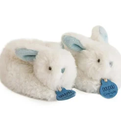 Hot Coffret chaussons hochet Mon tout petit lapin bleu (0-6 mois) Chaussons