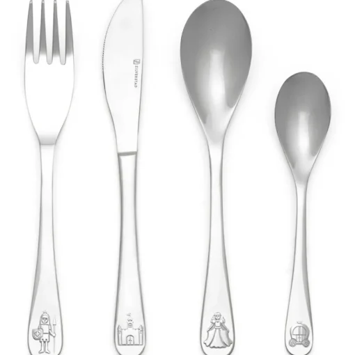 Sale Coffret couverts chevaliers et princesses personnalisable (4 pièces) Couverts