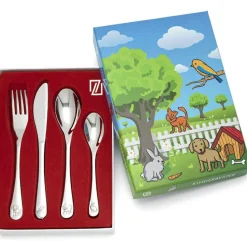Best Coffret couverts en acier Animaux personnalisable (4 pièces) Couverts