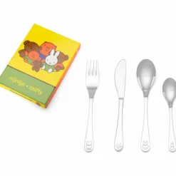 Zilverstad Coffret couverts enfant Miffy amis personnalisable (4 pièces)