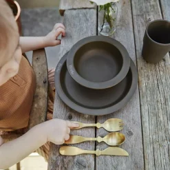 Elodie Details Coffret couverts Matt gold en inox (3 pièces)