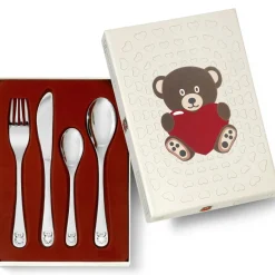 Online Coffret couverts Ours avec coeur personnalisable (4 pièces) Couverts