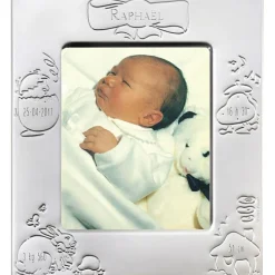 Clearance Coffret de naissance cadre + lange rose (personnalisable) Coffret Cadeau Naissance
