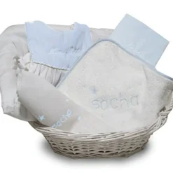 Hot Coffret de naissance corbeille bleu (personnalisable) Coffret Cadeau Naissance
