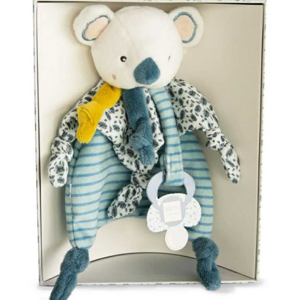 Discount Coffret doudou attache sucette Yoca le koala (20 cm) Doudou Attache Sucette