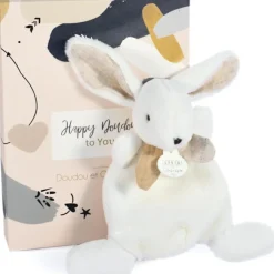 New Coffret doudou Lapin Happy Wild Doudou Plat