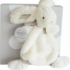 Outlet Coffret doudou plat gris Mon tout petit Lapin Bonbon (26 cm) Doudou Plat