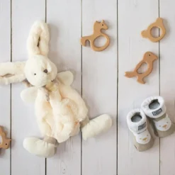 Outlet Coffret doudou plat gris Mon tout petit Lapin Bonbon (26 cm) Doudou Plat