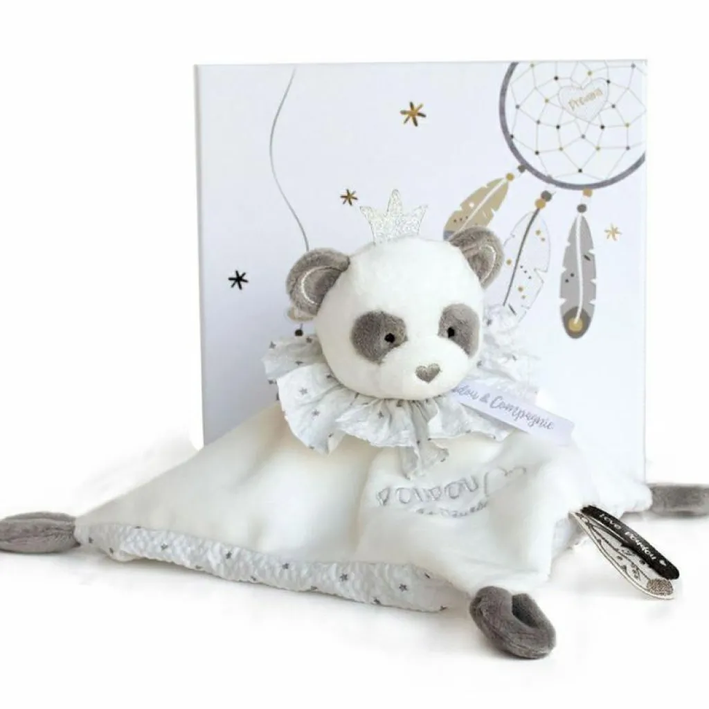 Doudou et Compagnie Coffret doudou plat Panda Attrape-rêves