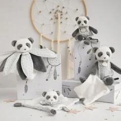 Doudou et Compagnie Coffret doudou plat Panda Attrape-rêves
