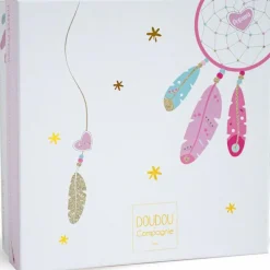 Doudou et Compagnie Coffret doudou pétales Chat Attrape-rêves