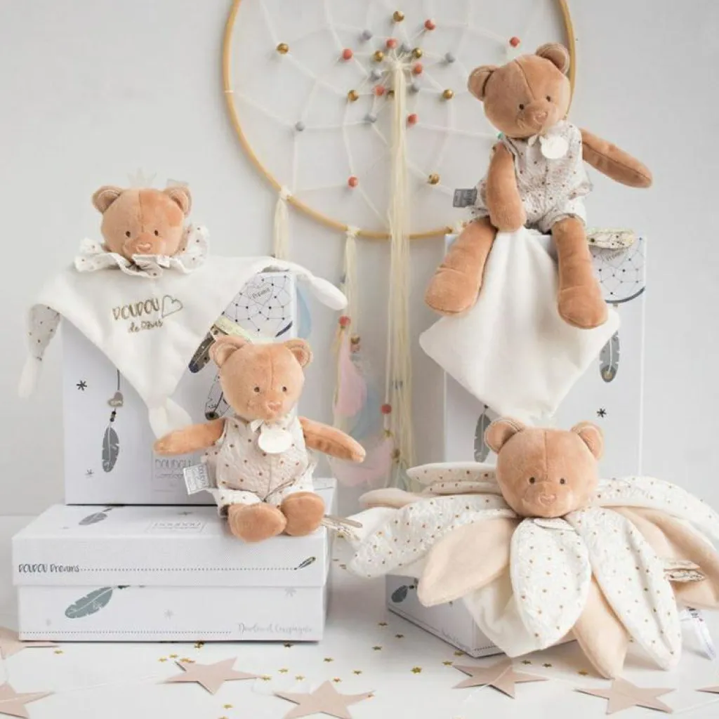 Hot Coffret doudou pétales Ours Attrape-rêves Doudou Plat