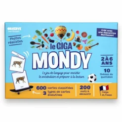Best Coffret Giga Mondy (600 cartes Montessori pour développer le langage) Imagier
