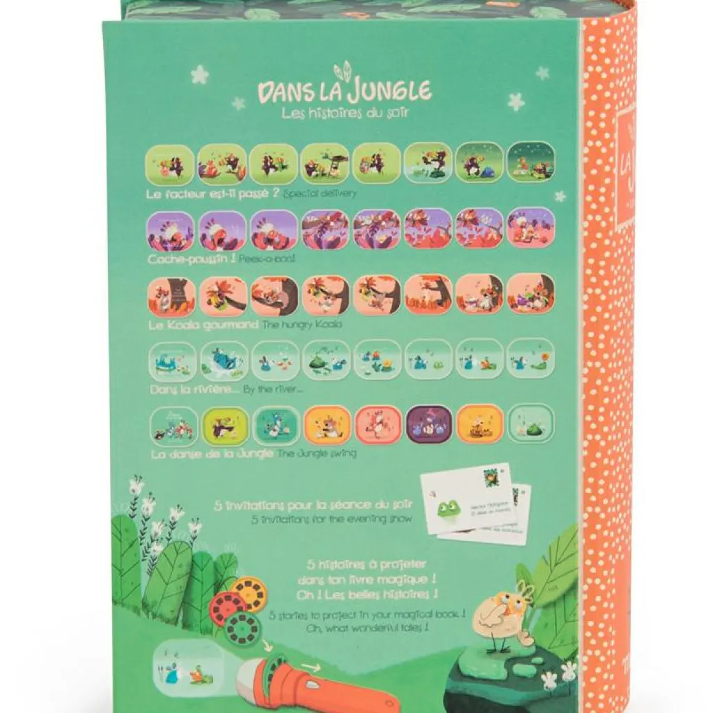 Moulin Roty Coffret lampe à histoires Dans la Jungle