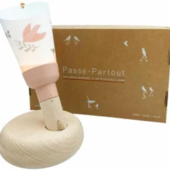 Maison Polochon Coffret lampe nomade 5 en 1 Paloma-Rose poudré