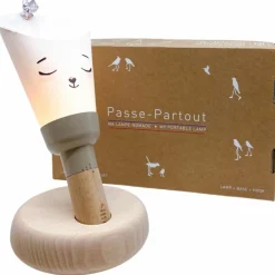 Maison Polochon Coffret lampe nomade 5 en 1 Pipouette fait dodo-Taupe cendré