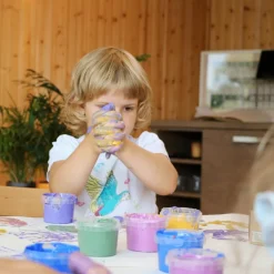 Hot Coffret Mika peinture aux doigts naturelle et vegan Cristal (assort. 4 pots) Dessin Et Peinture