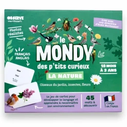 Clearance Coffret Mondy des Curieux (45 cartes de langage bilingues sur le thème de la nature) Apprentissage Du Temps Et Quotidien
