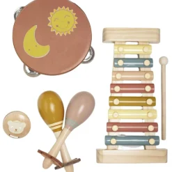 Best Coffret musical en bois (4 pièces) Instrument De Musique