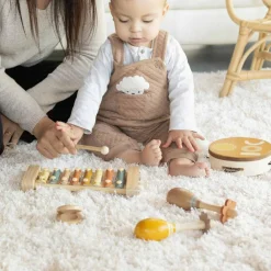 Best Coffret musical en bois (4 pièces) Instrument De Musique