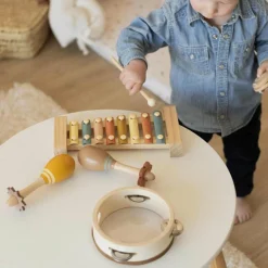 Best Coffret musical en bois (4 pièces) Instrument De Musique