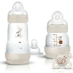 Discount Coffret Naissance Sable (2 biberons+1 sucette+1 tétine débit 1) Biberon