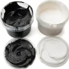 Clearance Coffret Nori 2 pots noir + blanc peinture aux doigts naturelle et vegan Dessin Et Peinture