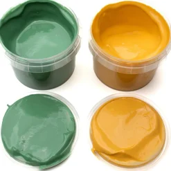 Coffret Nori 2 pots vert + jaune peinture aux doigts naturelle et vegan Dessin Et Peinture