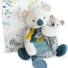Doudou et Compagnie Coffret peluche d'activités Yoca le koala et son bébé (20 cm)