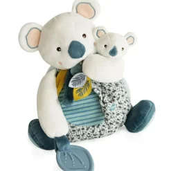 Doudou et Compagnie Coffret peluche d'activités Yoca le koala et son bébé (20 cm)